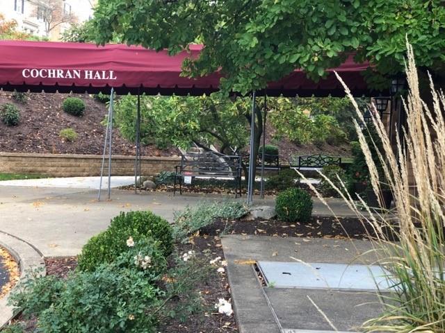 1500 Cochran Road, Unit 611 Pittsburgh, PA 15243 - Photo 3 of 25 Level entry to secured building. Awning covered bench for waiting or just for sitting a while.