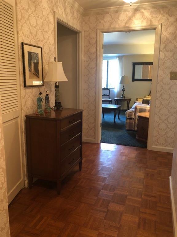1500 Cochran Road, Unit 611 Pittsburgh, PA 15243 - Photo 5 of 25 Lovely foyer with parquet floor welcoming you and your guests. Convenient coat closet here as well.