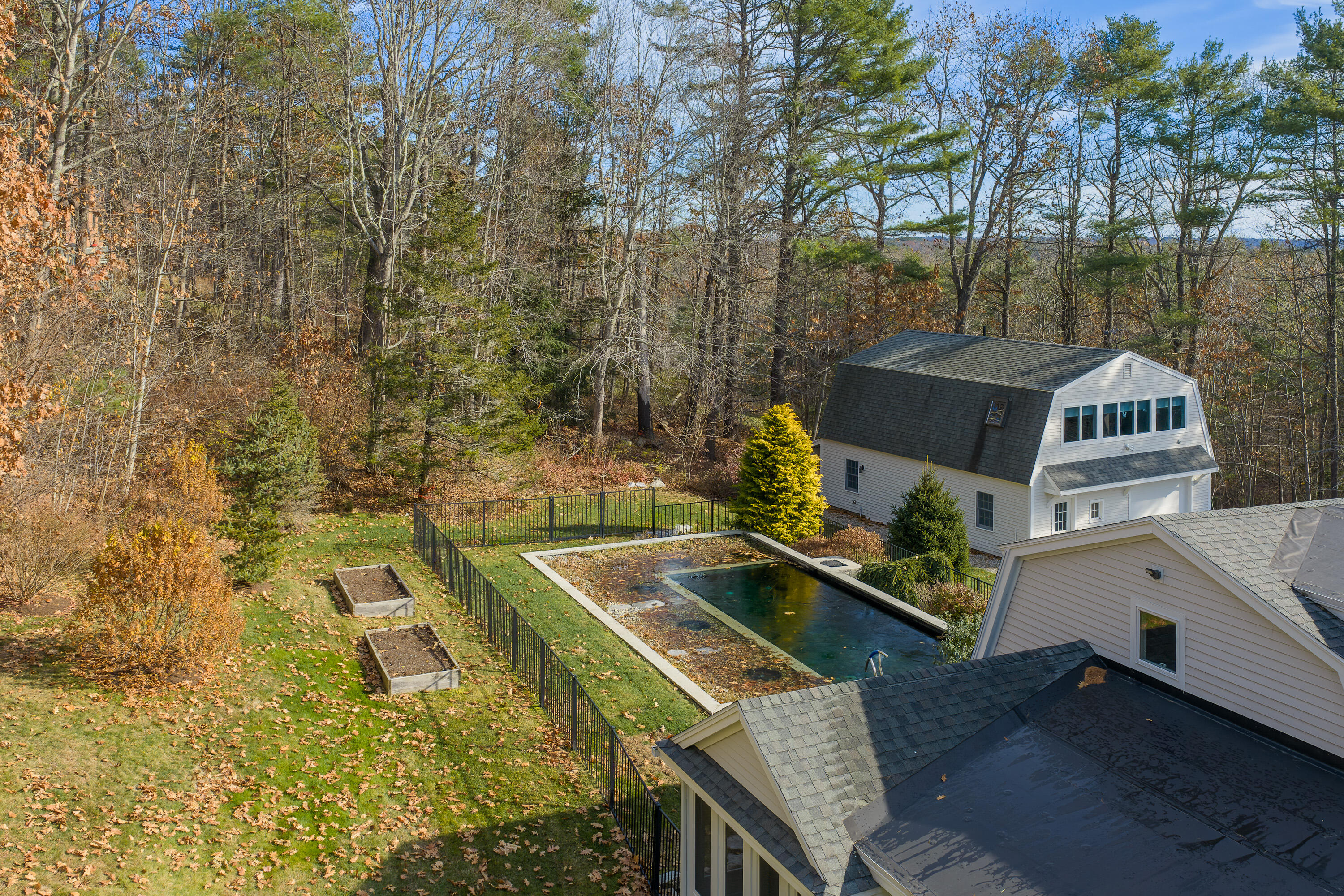 258 Foreside Road Cumberland Foreside, ME 04110 - Photo 76 of 86 Aerial Pool/ Carriage House
