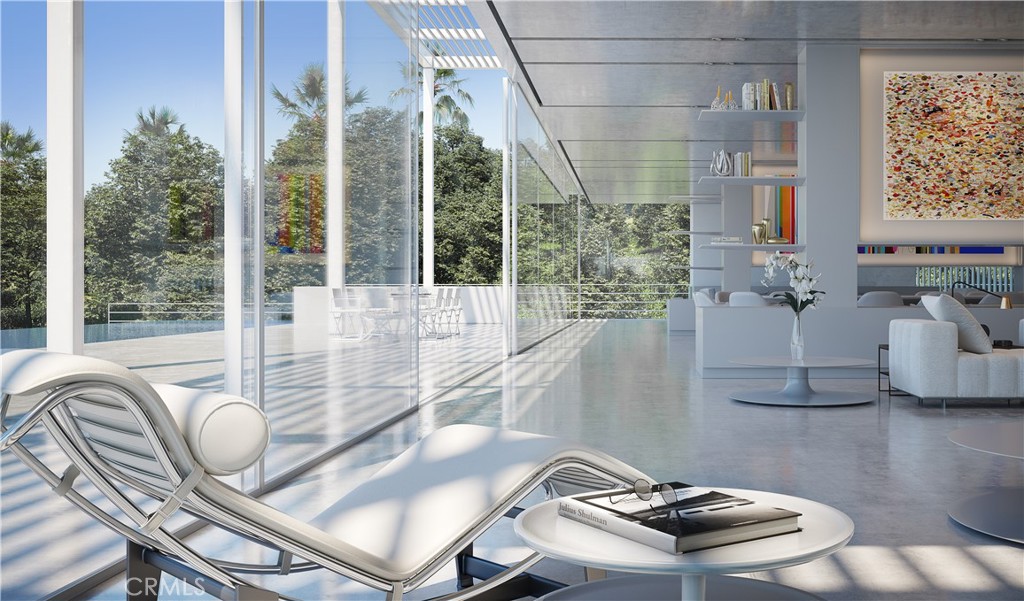 332 Bel Air Road Los Angeles, CA 90077 - Photo 8 of 20 a living room with furniture and a floor to ceiling window