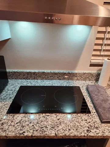 a view of a lake in middle of the town