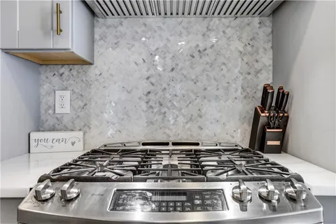 a close view of a stove