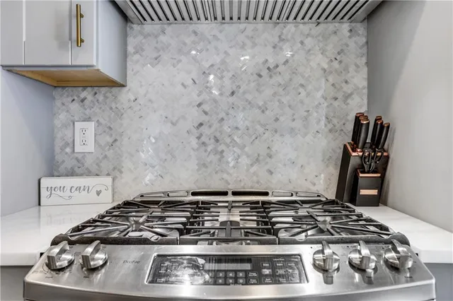 a close view of a stove