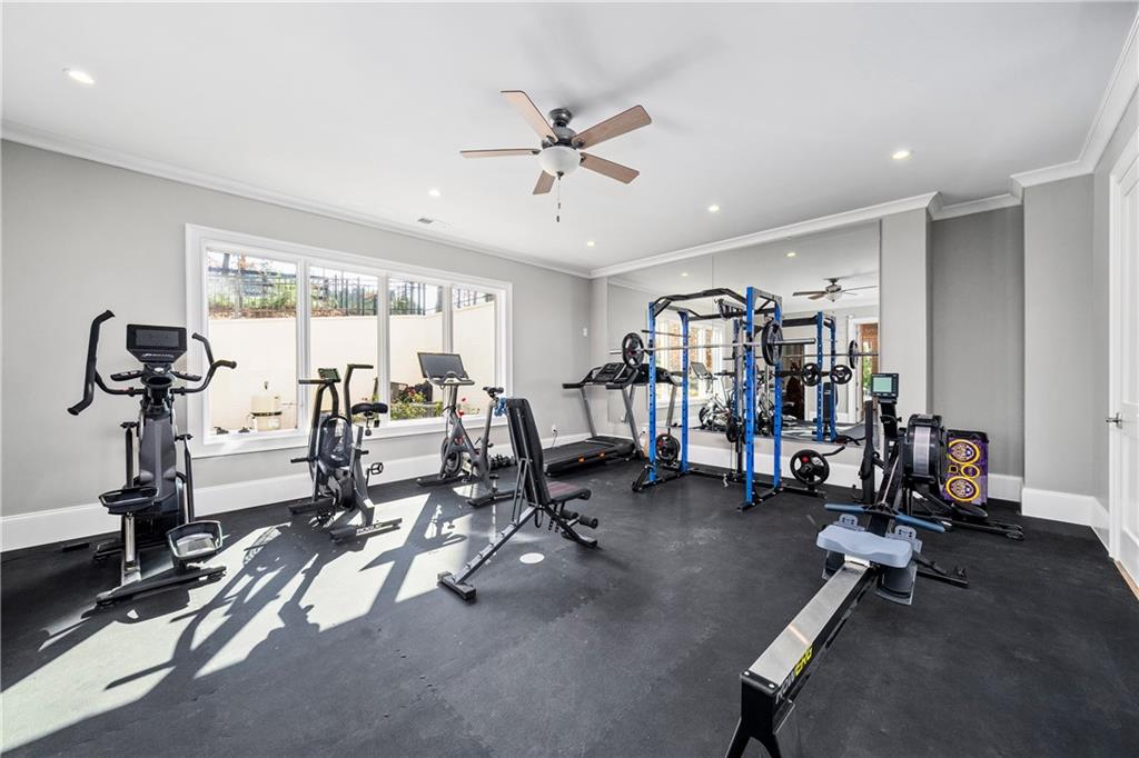 1002 Overlook Terrace Ball Ground, GA 30107 - Photo 71 of 100 a view of a room with gym equipment