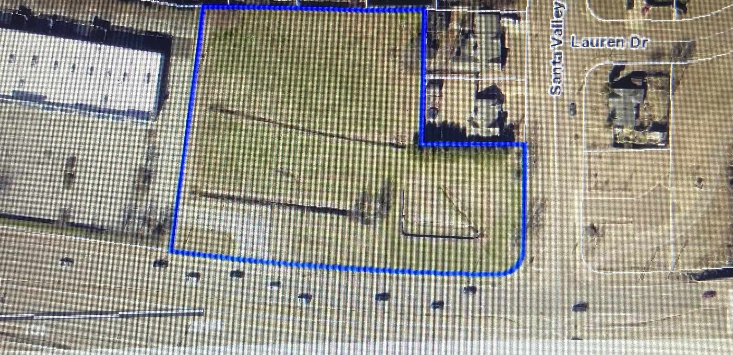 Aerial overview of property's location with property boundaries highlighted