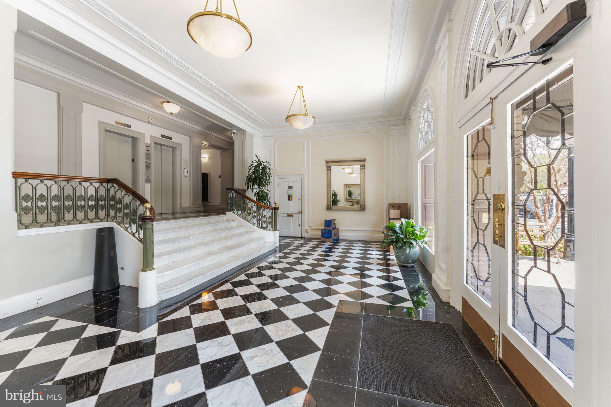 1514 17th Street Northwest, Unit 311 Washington, DC 20036 - Photo 4 of 23 Historic, Classic and Elegant Marble Entry Foyer.