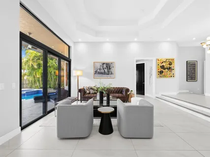 a view of a livingroom with furniture