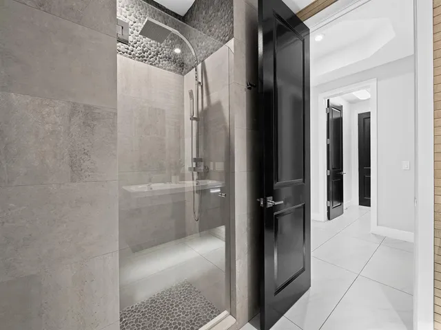 a view of a lake with a big yard