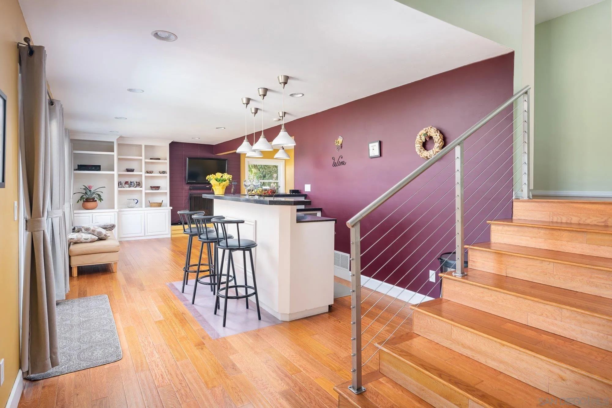 4361 Valle Drive La Mesa, CA 91941 - Photo 26 of 67 a view of entryway and hall with wooden floor