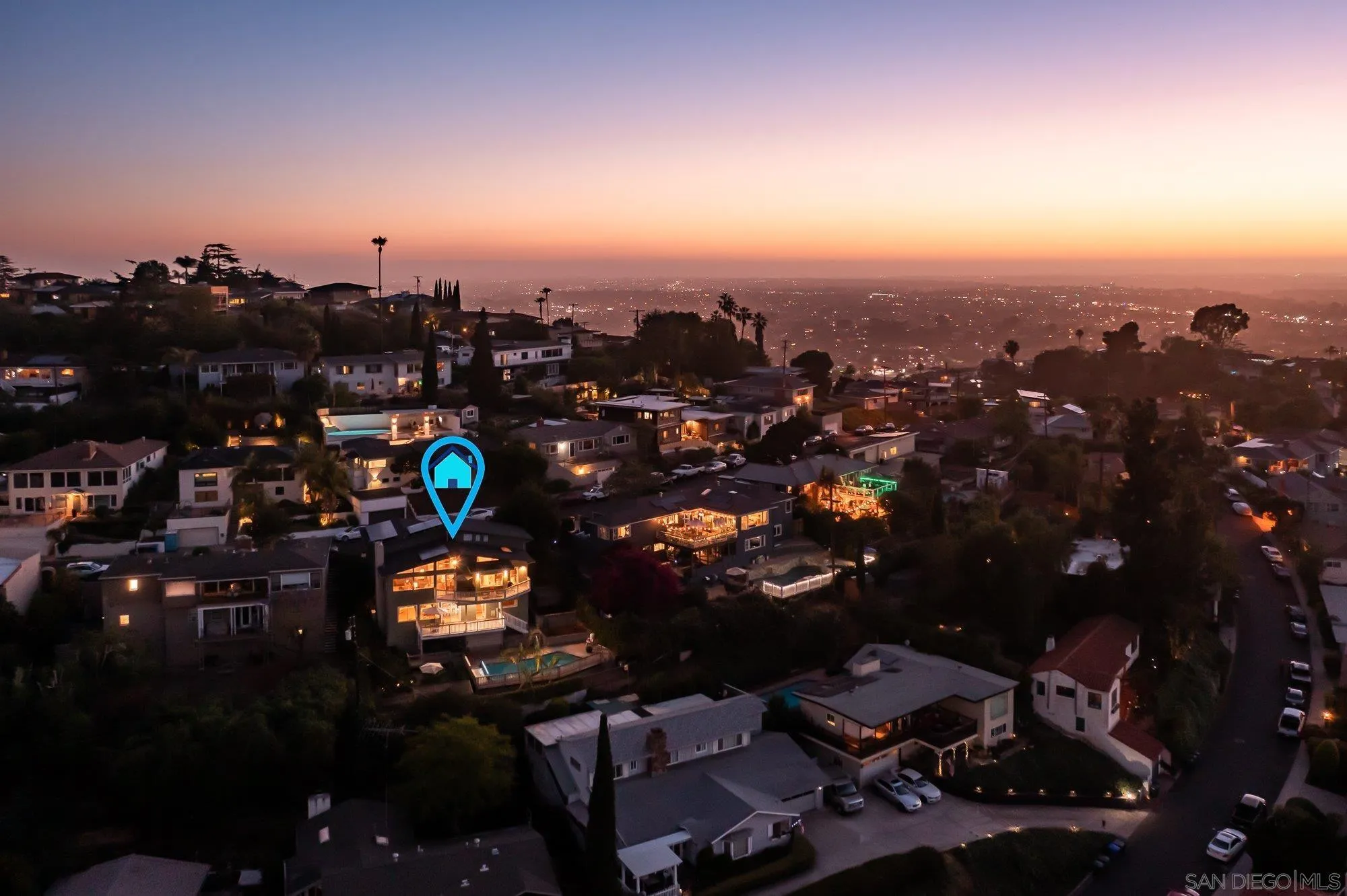 4361 Valle Drive La Mesa, CA 91941 - Photo 63 of 67 an aerial view of a city