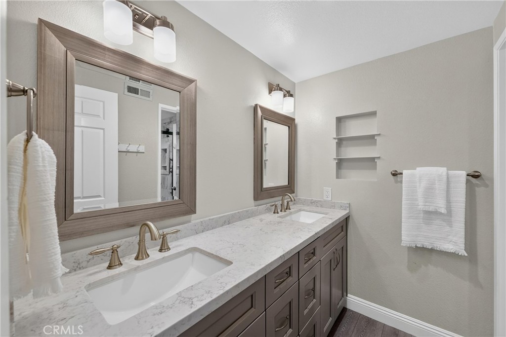 2935 Bluebell Avenue Brea, CA 92821 - Photo 26 of 38 Hallway bathroom with dual-sinks and beautiful walk-in shower!