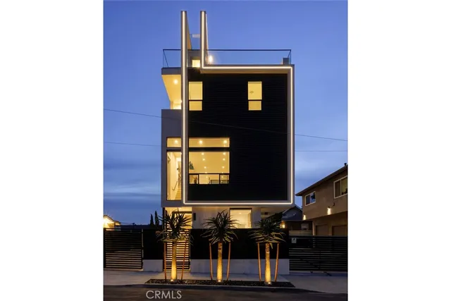 a view of a terrace with couches and sky view