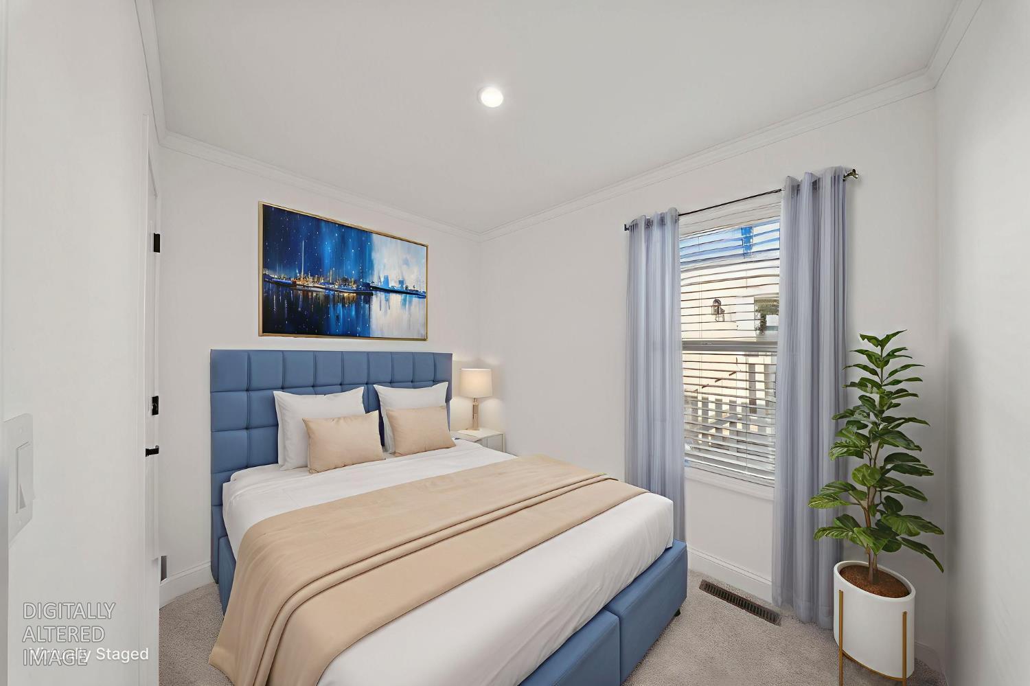 2030 East Grayson Road, Unit 42 Ceres, CA 95307 - Photo 12 of 22 Please note that the image shown is a virtually staged representation of the room and is intended to provide a visual concept of the space. The actual room may differ in appearance, and the furniture and decor depicted are not included in the sale. For an accurate understanding of the property's current condition and layout, we encourage you to view the home in person. Thank you