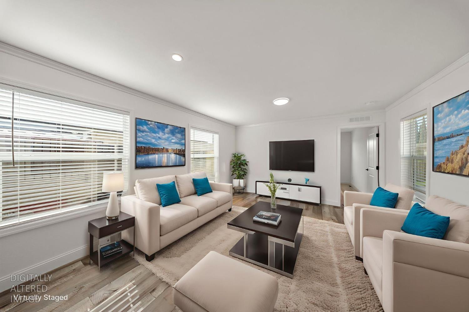 2030 East Grayson Road, Unit 42 Ceres, CA 95307 - Photo 10 of 22 Please note that the image shown is a virtually staged representation of the room and is intended to provide a visual concept of the space. The actual room may differ in appearance, and the furniture and decor depicted are not included in the sale. For an accurate understanding of the property's current condition and layout, we encourage you to view the home in person. Thank you