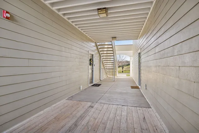 a view of a house with a door