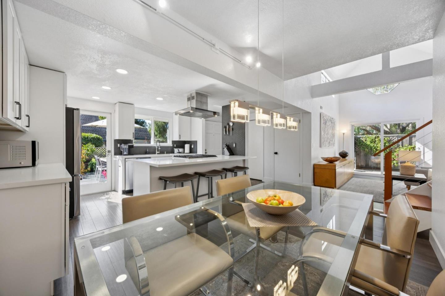 2601 Mallory Lane Santa Cruz, CA 95065 - Photo 20 of 52 a living room with stainless steel appliances furniture a dining table and kitchen view