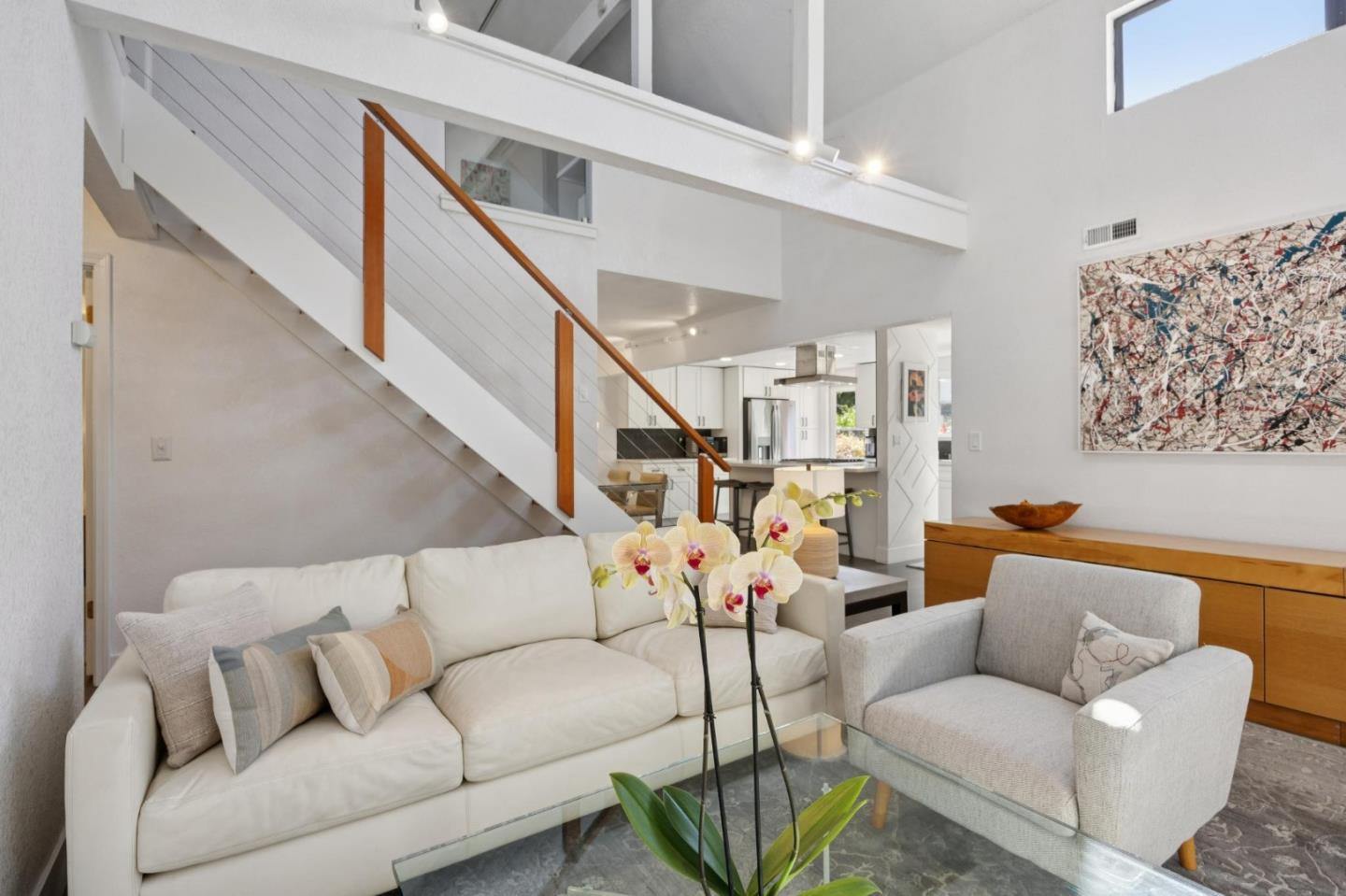 2601 Mallory Lane Santa Cruz, CA 95065 - Photo 24 of 52 a living room with furniture and stairs