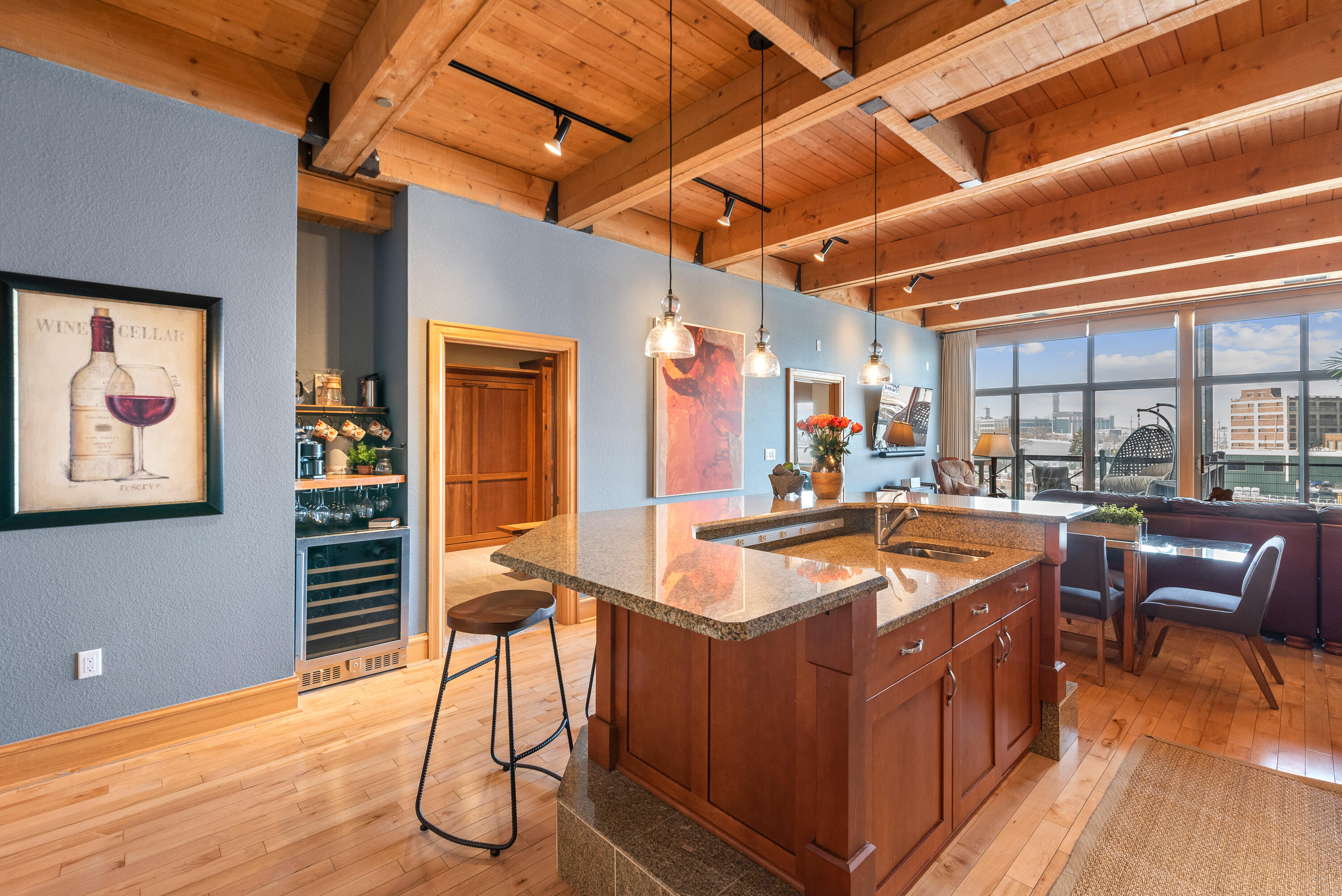 601 East Erie Street, Unit 313 Milwaukee, WI 53202 - Photo 23 of 48 Coffee Bar/Wine Nook w/Wine Chiller