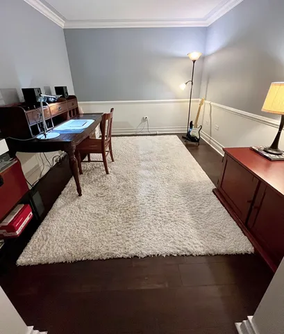 a view of balcony with furniture