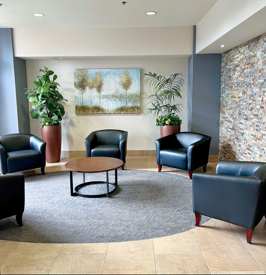 1199 East Port Clinton Road, Unit 304 Vernon Hills, IL 60061 - Photo 29 of 29 a living room with furniture and a potted plant