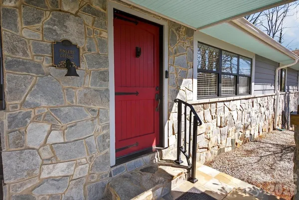 a view of front door of house