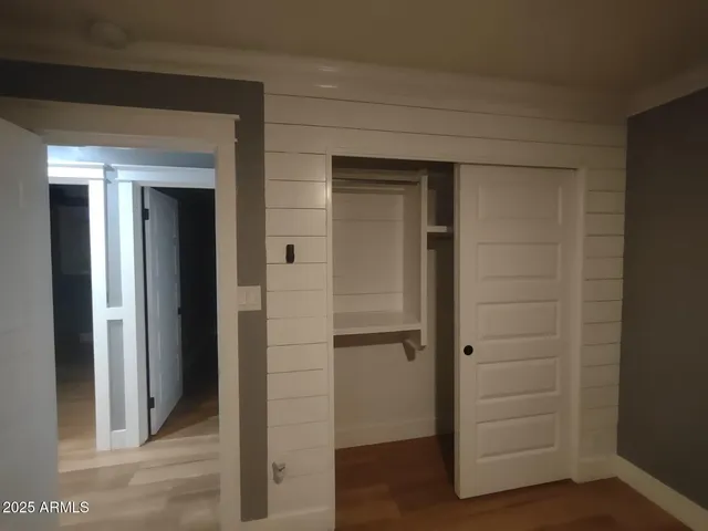 wooden view of an empty room