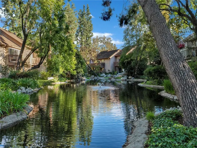 a view of lake from a house