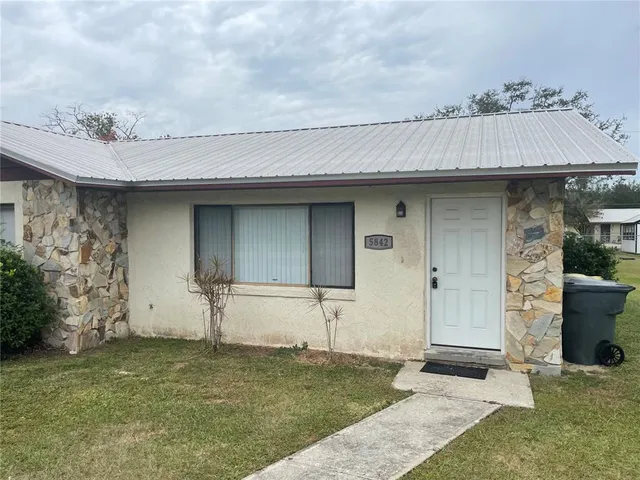 a backyard of a house