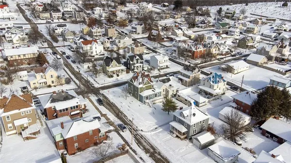 an aerial view of a city