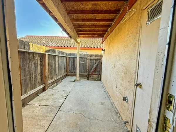 a view of a porch