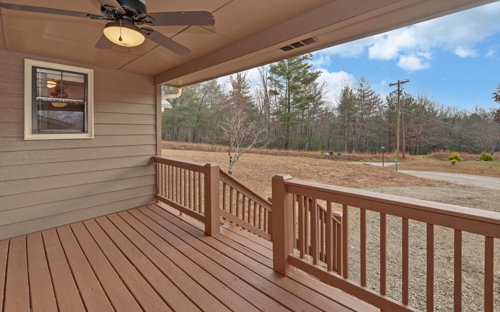 16 Bell Lane Morganton, GA 30560 - Photo 4 of 51 a view of a balcony with wooden floor