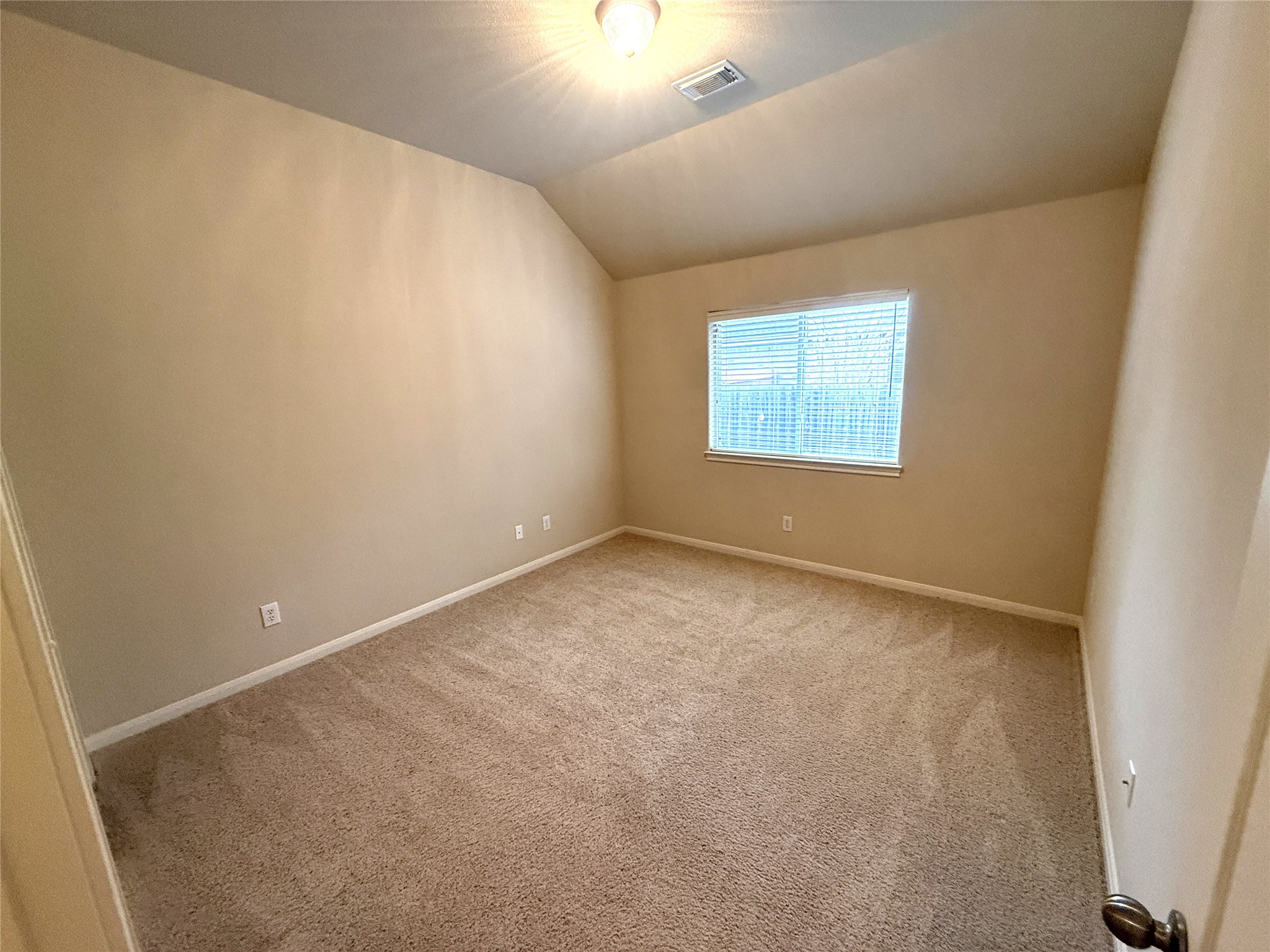 608 Pebblestone Walk Drive Cedar Park, TX 78613 - Photo 19 of 27 Spare room featuring carpet flooring and lofted ceiling