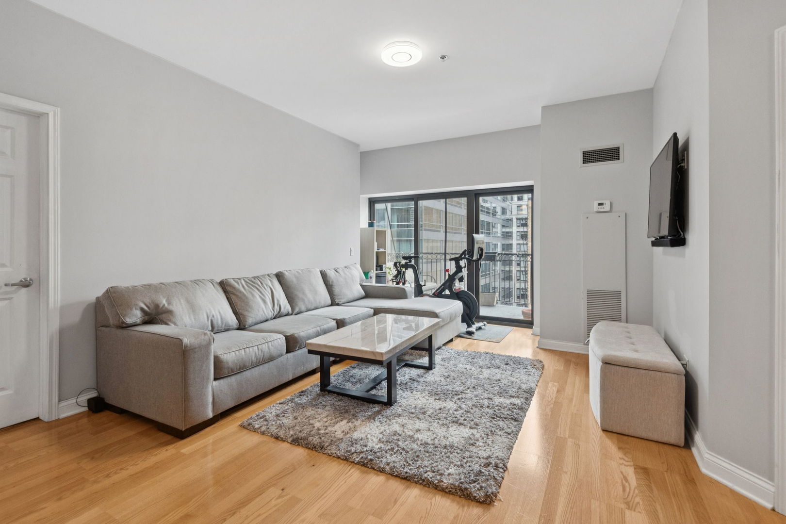 8 West Monroe Street, Unit 1209 Chicago, IL 60603 - Photo 5 of 24 a living room with furniture and a couch