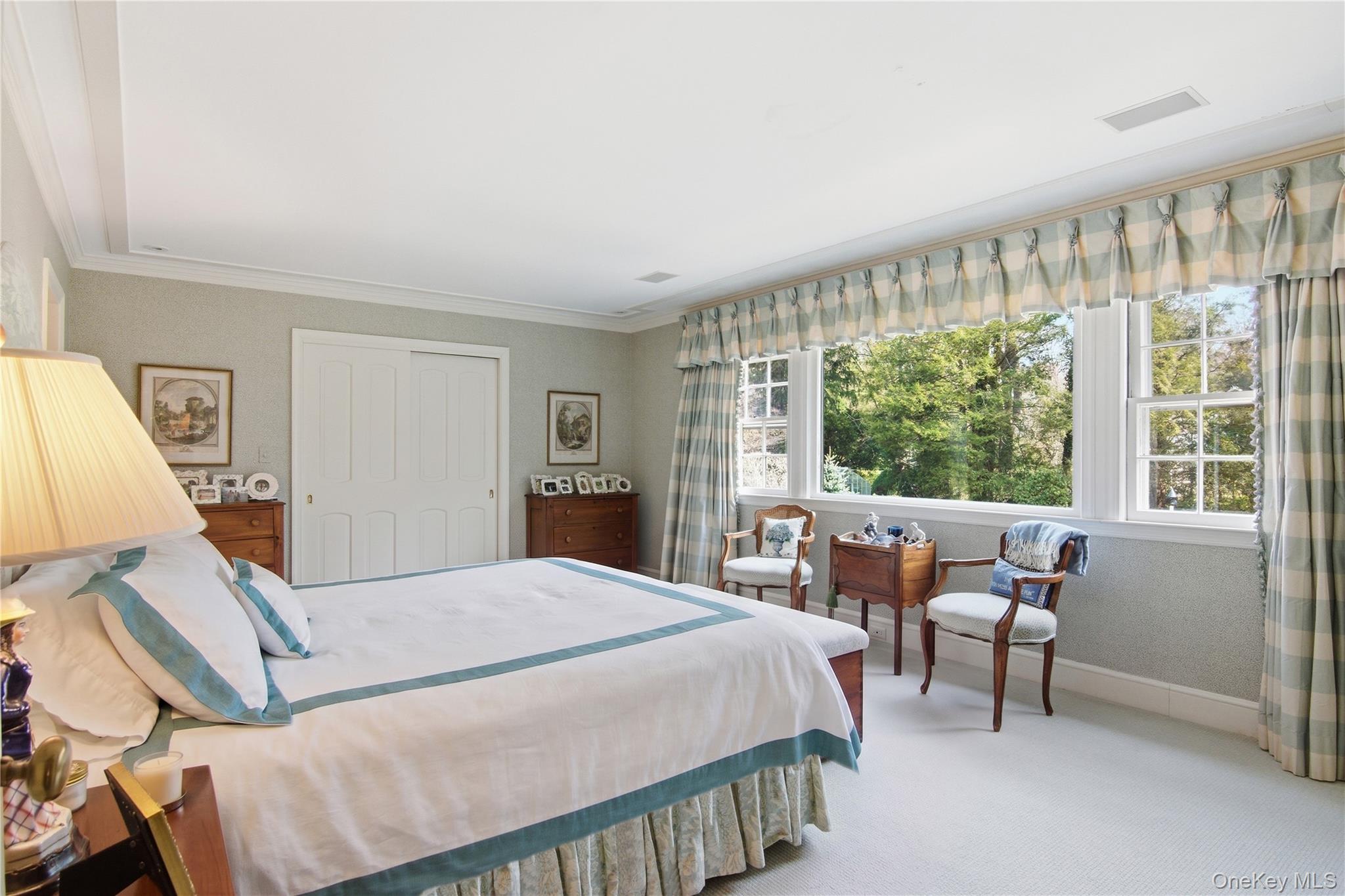 285 Piping Rock Road Locust Valley, NY 11560 - Photo 20 of 28 Primary with Picture Window Overlooking the Rose Garden