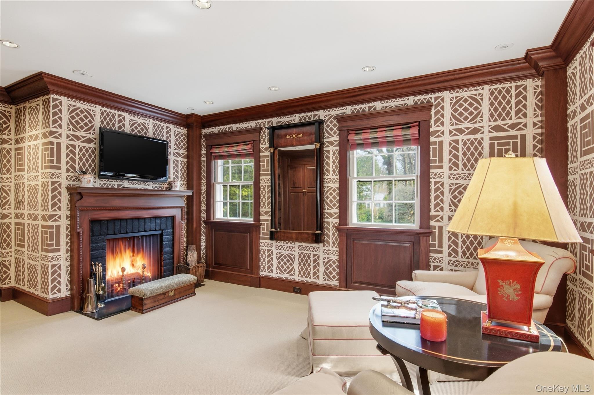 285 Piping Rock Road Locust Valley, NY 11560 - Photo 22 of 28 Primary Dressing Room with Wood Burning Fireplace