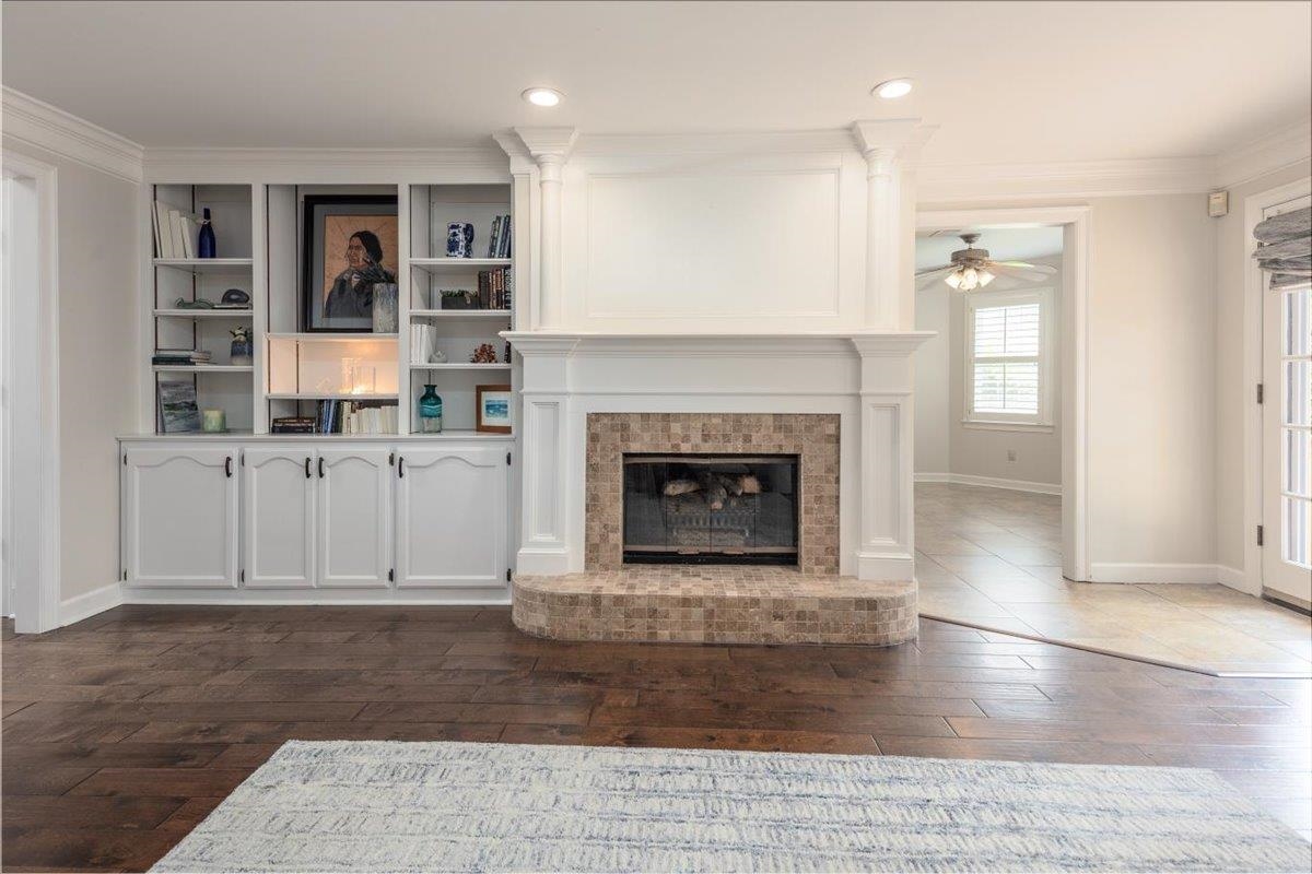 295 Spring Mill Road Collierville, TN 38017 - Photo 5 of 31 an entryway and an empty room with a fireplace
