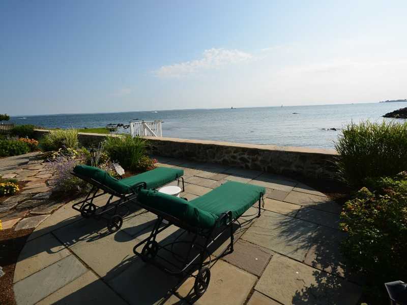 16 Rocky Point Road Rowayton, CT 06853 - Photo 21 of 25 an aerial view of a ocean with beach
