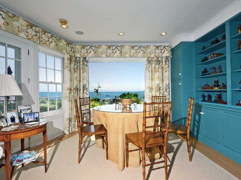 16 Rocky Point Road Rowayton, CT 06853 - Photo 9 of 25 a view of a dining room with furniture window and outside view