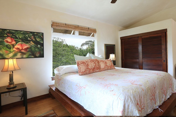 560 North Holokai Road Haiku, HI 96708 - Photo 22 of 30 a bedroom with a bed and a painting on the wall