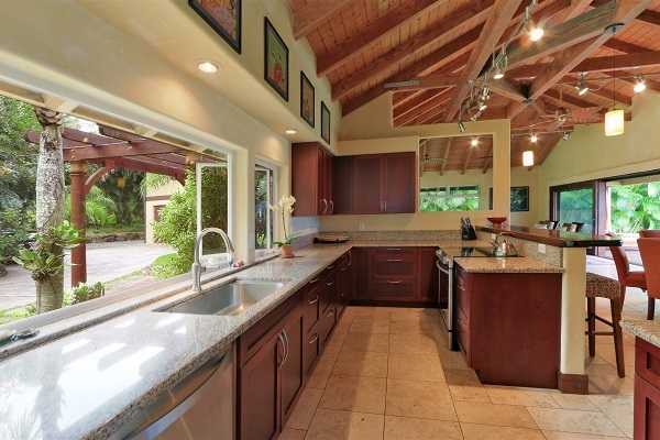 560 North Holokai Road Haiku, HI 96708 - Photo 8 of 30 a large kitchen with lots of counter space