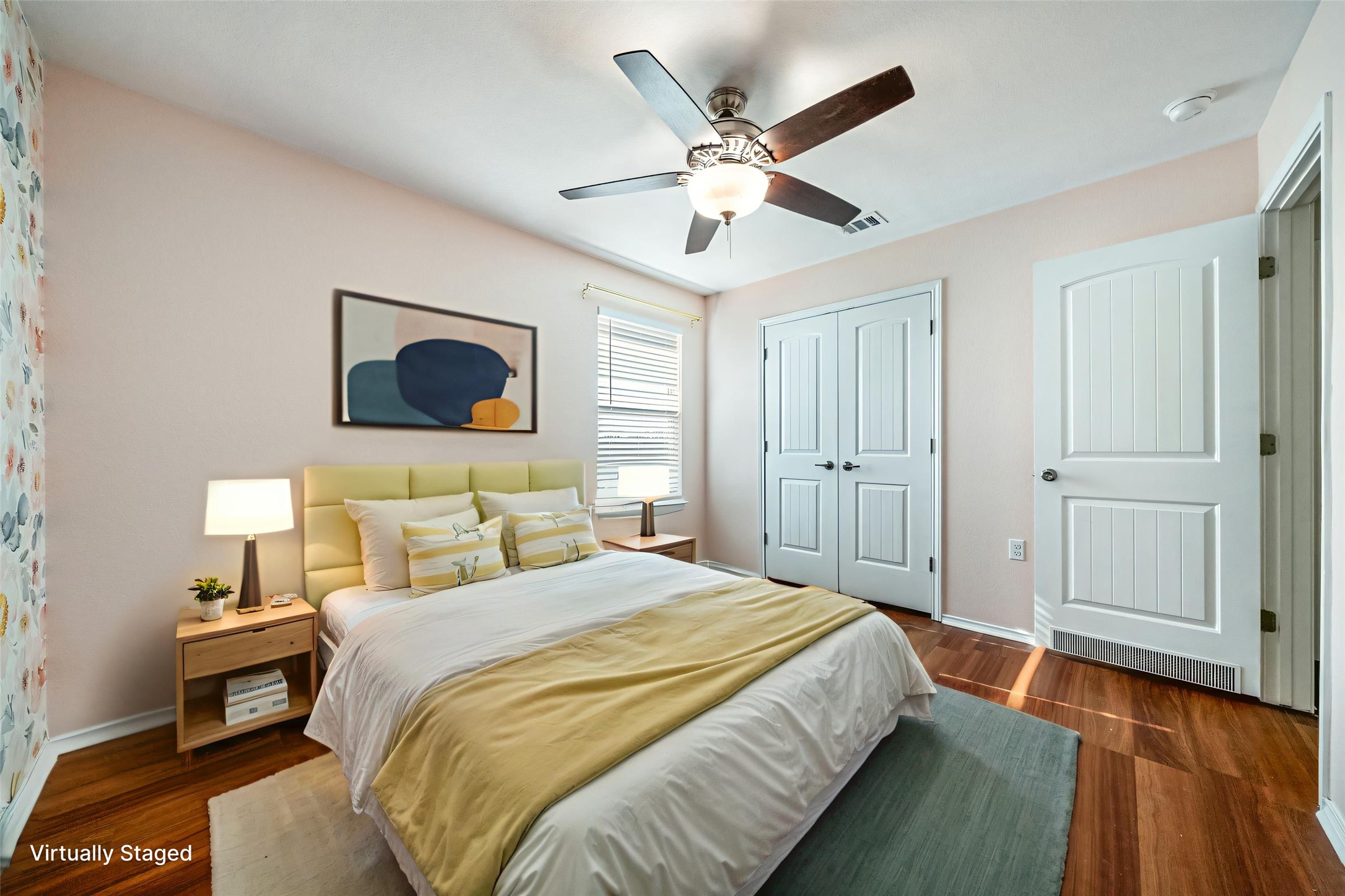 7124 Outfitter Drive Austin, TX 78744 - Photo 15 of 25 a bedroom with a large bed and a chandelier