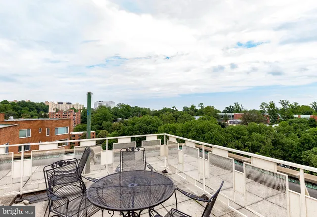 a view of a terrace with sitting space