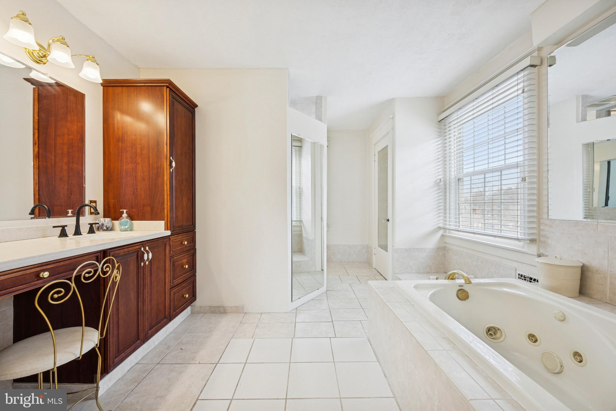 120 West Springfield Road Springfield, PA 19064 - Photo 25 of 35 a spacious bathroom with a tub sink and mirror