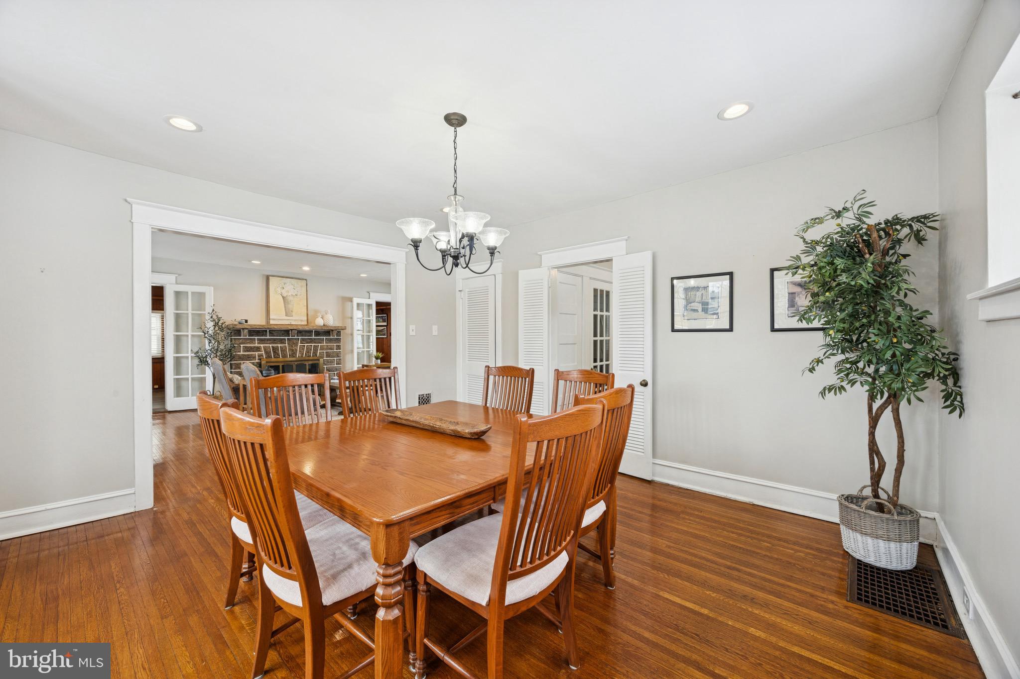 120 West Springfield Road Springfield, PA 19064 - Photo 10 of 35 a view of a dining room with furniture window and wooden floor