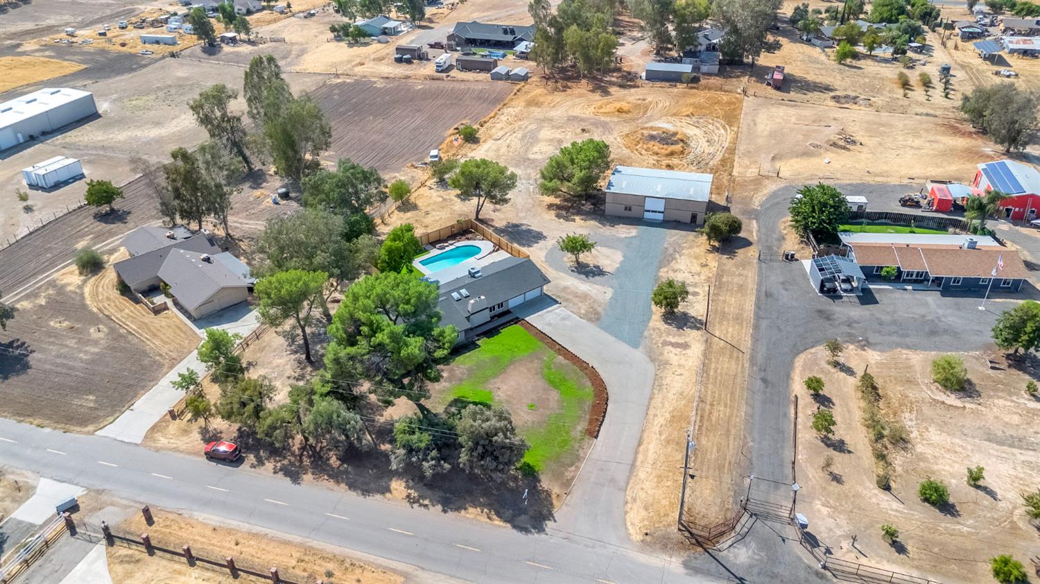 16860 Mark Road Madera, CA 93636 - Photo 44 of 44 an aerial view of residential house with outdoor space