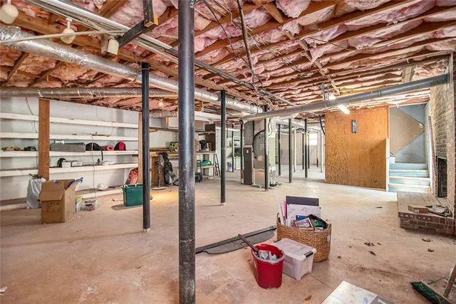 a view of storage and utility room