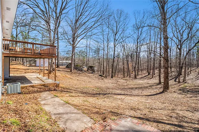 a view of yard covered with snow