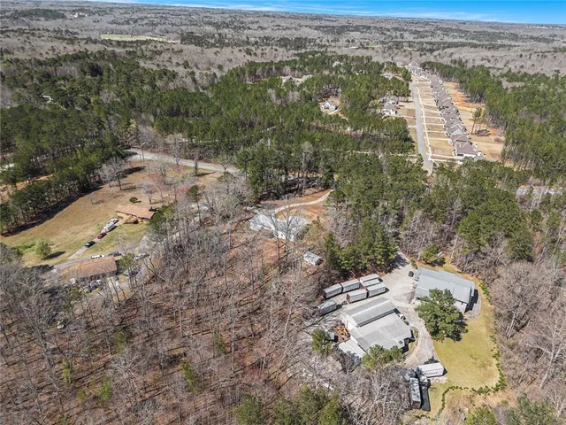 an aerial view of multiple house