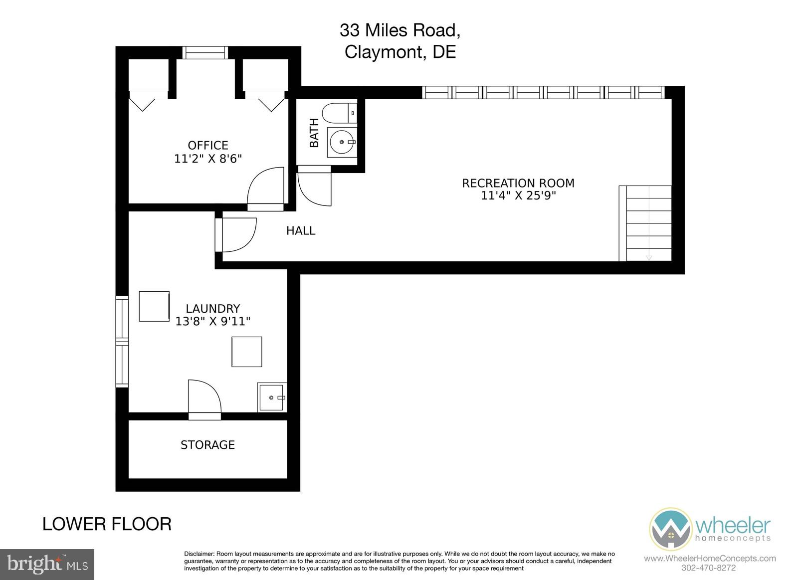 33 Miles Road Claymont, DE 19703 - Photo 18 of 27 Lower Level Floor Plan