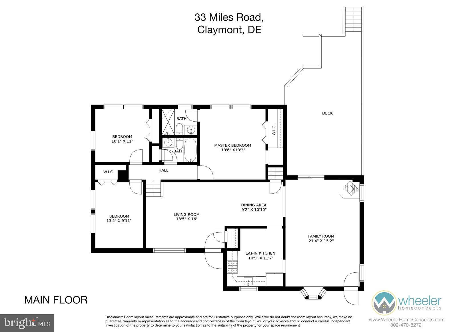 33 Miles Road Claymont, DE 19703 - Photo 5 of 27 Main/Upper Level Floor Plan